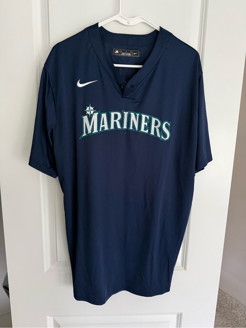 Nike Mariners Navy and Teal Baseball Jersey